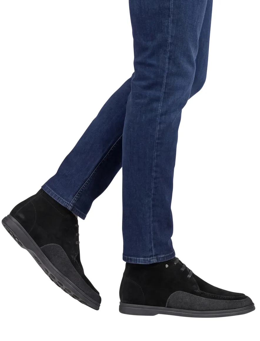 van Bommel veterschoen zwart suede veters