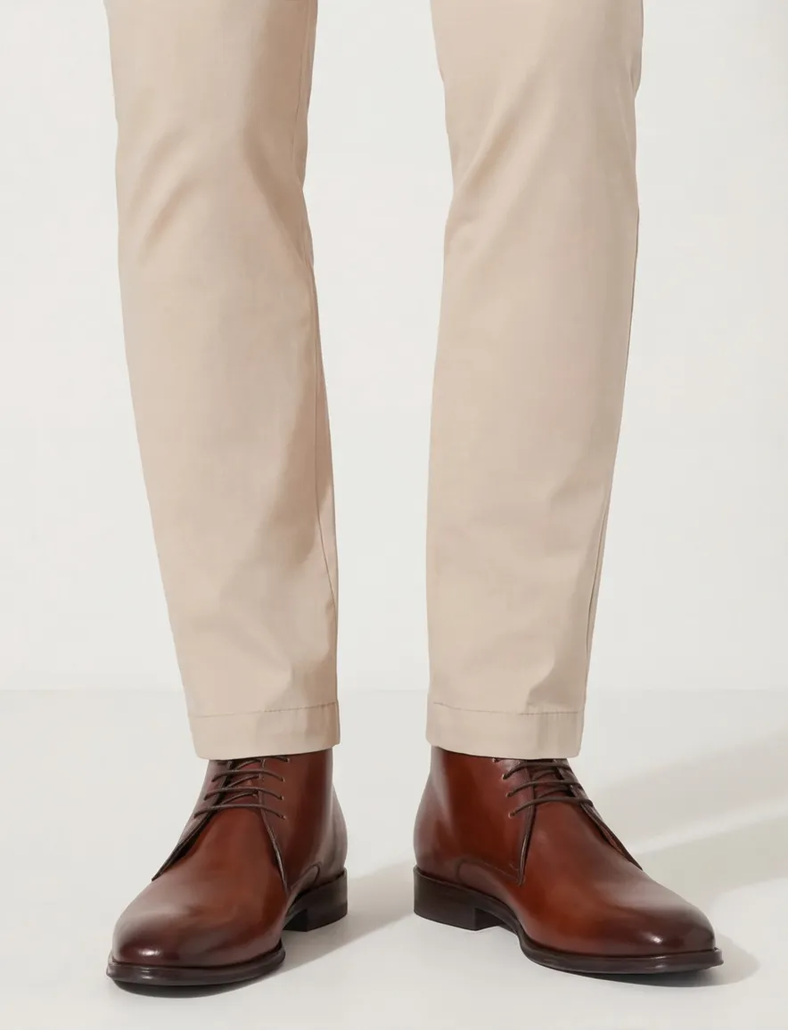 van Bommel Veterschoenen bruin leer