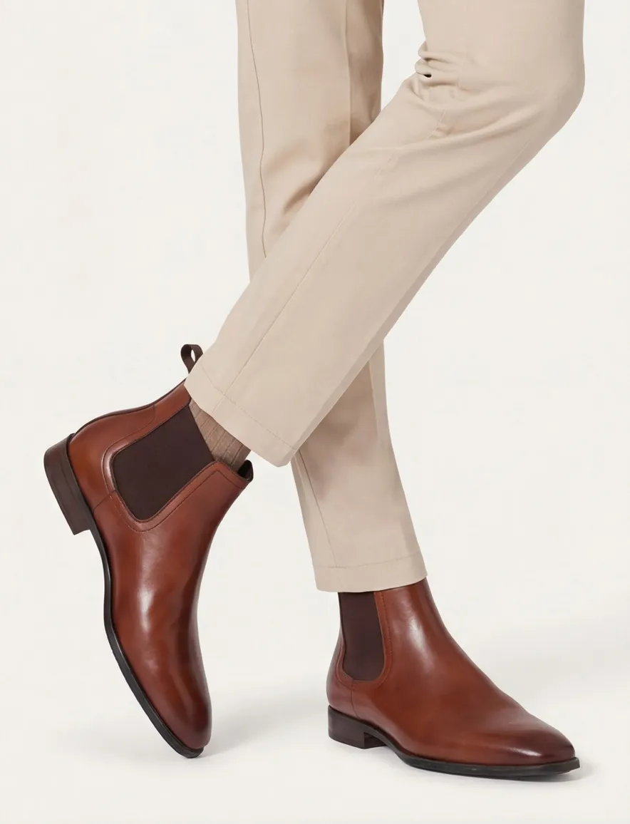 Floris van Bommel schoenen kaneel bruin leer