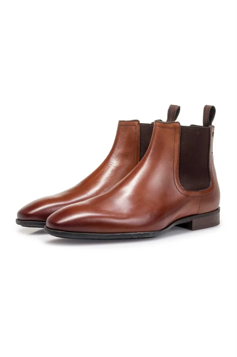 Floris van Bommel schoenen kaneel bruin leer