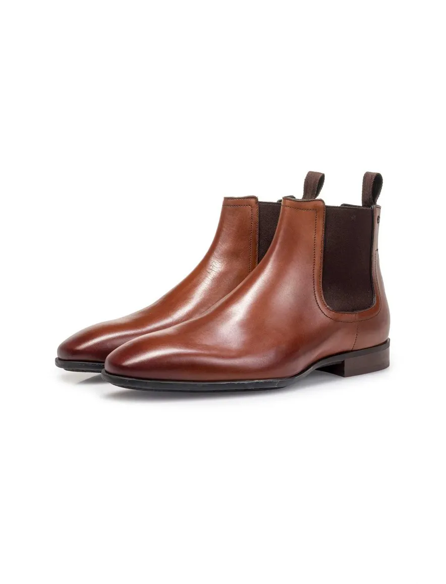 Floris van Bommel schoenen kaneel bruin leer