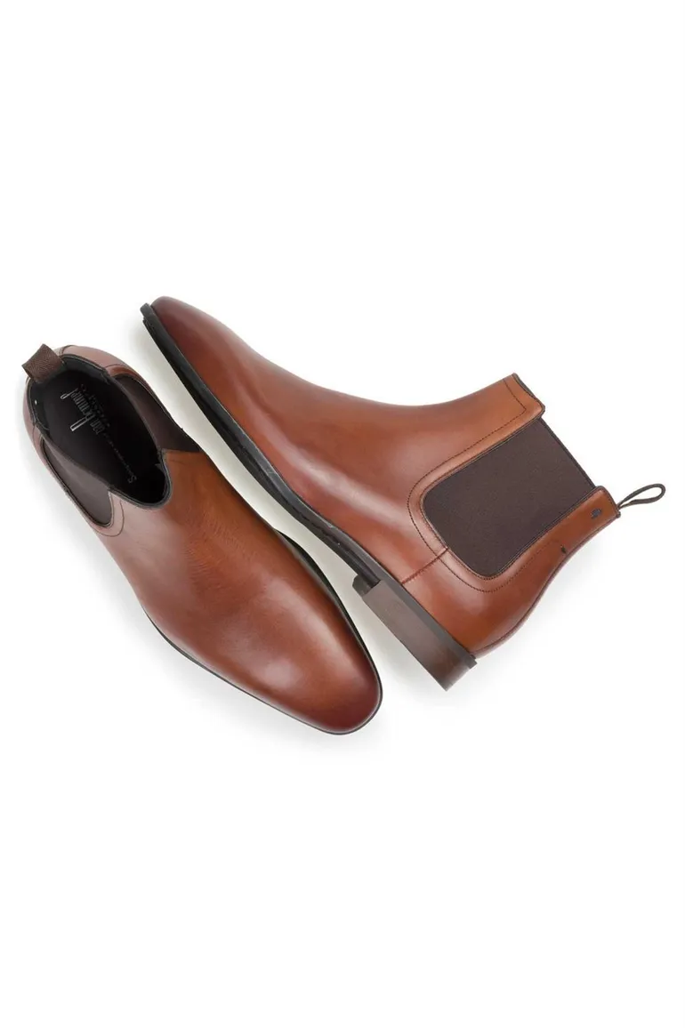 Floris van Bommel schoenen kaneel bruin leer