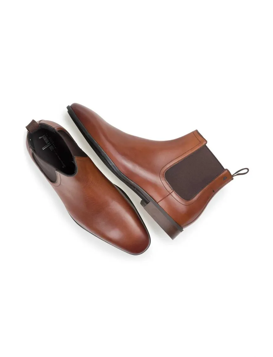 Floris van Bommel schoenen kaneel bruin leer