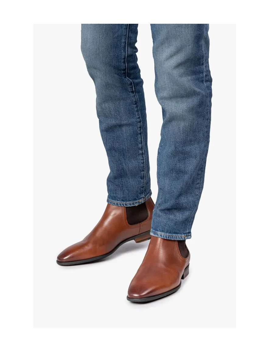 Floris van Bommel schoenen kaneel bruin leer