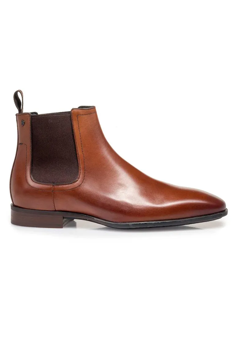 Floris van Bommel schoenen kaneel bruin leer