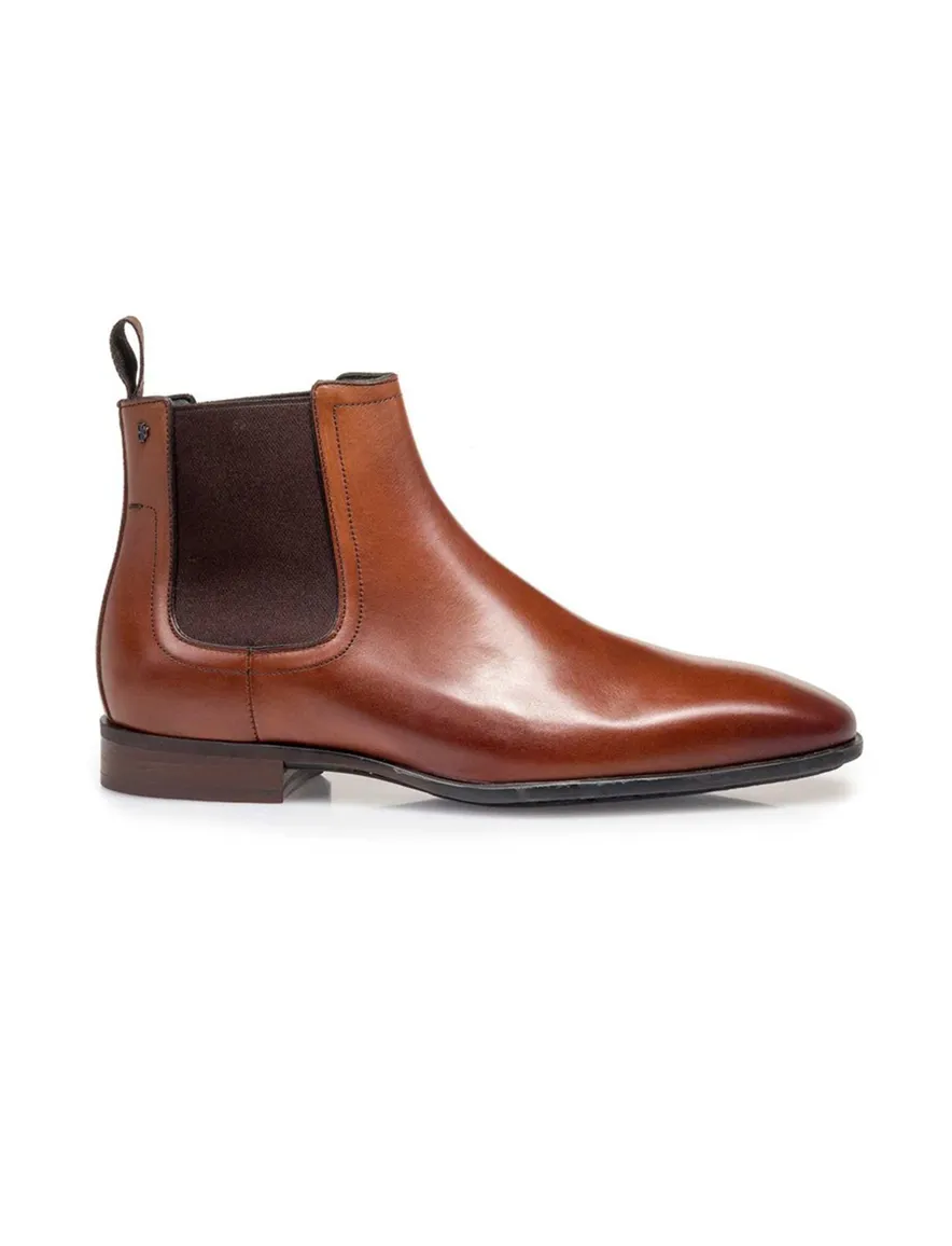 Floris van Bommel schoenen kaneel bruin leer
