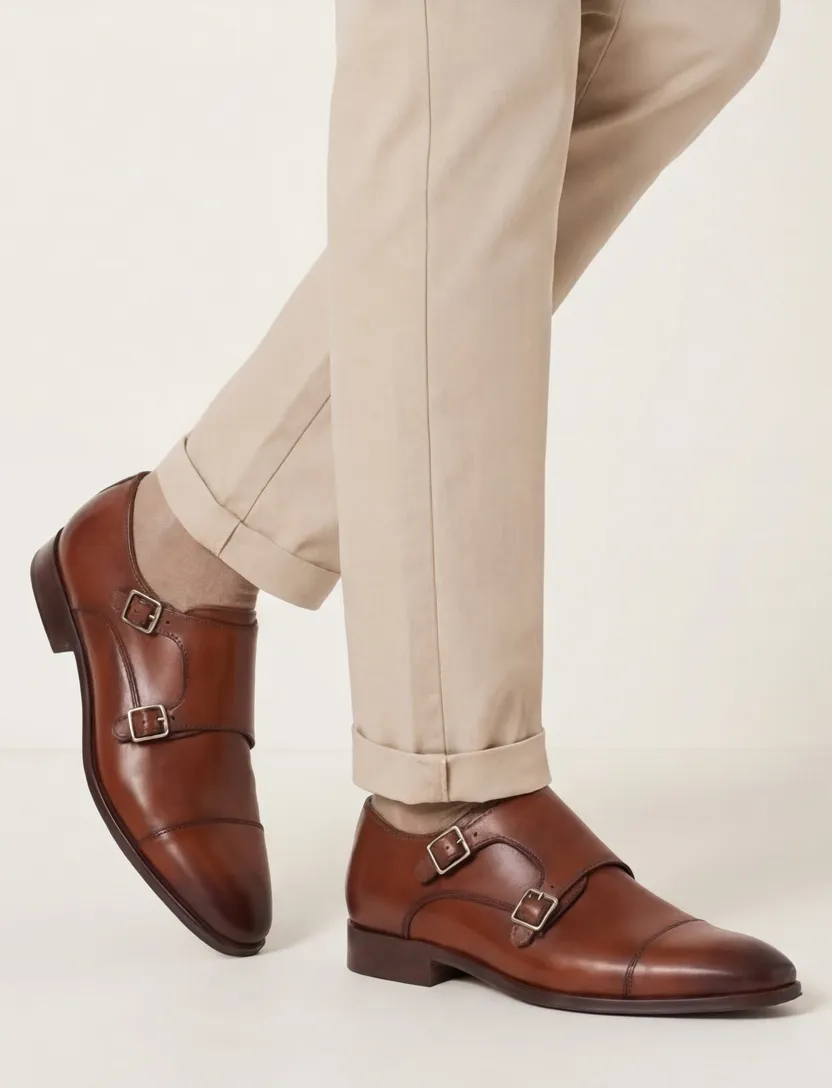 Floris van Bommel nette schoenen bruin effen leer laag model