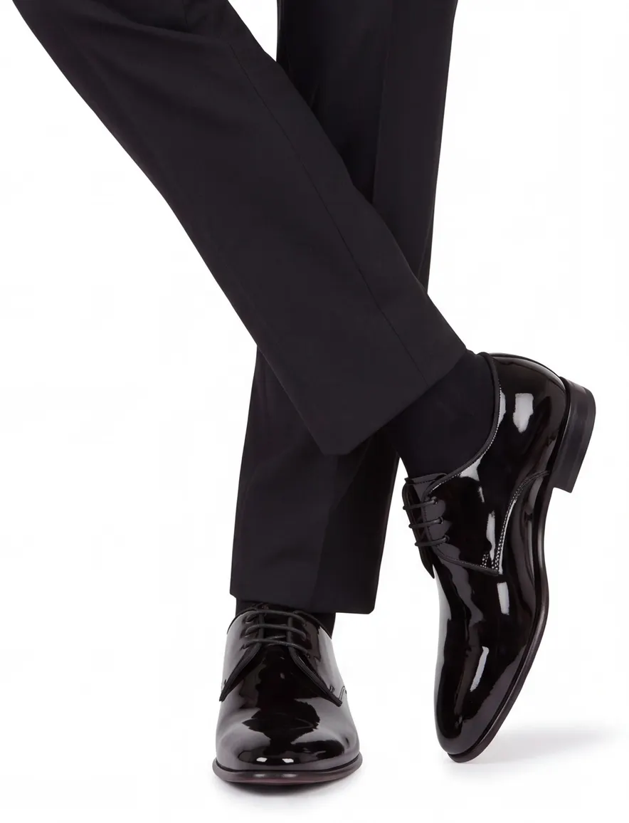 Floris Dressed veterschoenen zwart glans