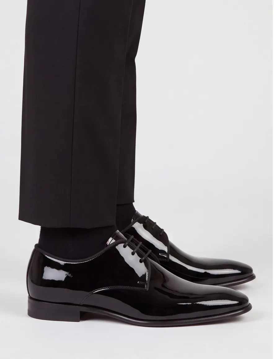 Floris Dressed veterschoenen zwart glans