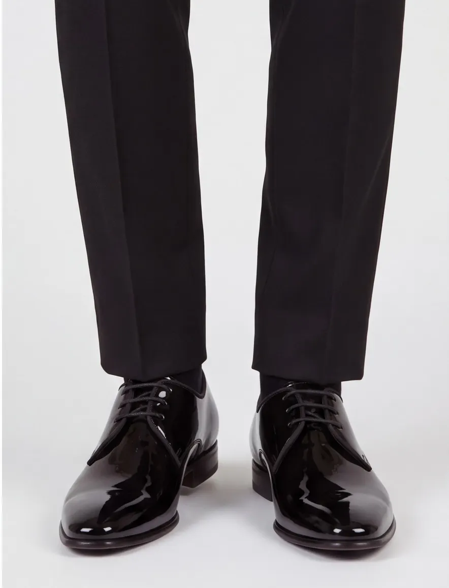 Floris van Bommel veterschoenen zwart glans leer