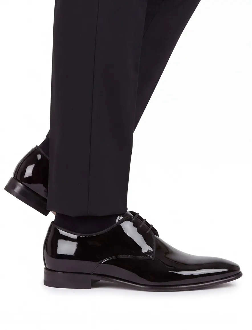 Floris Dressed veterschoenen zwart glans