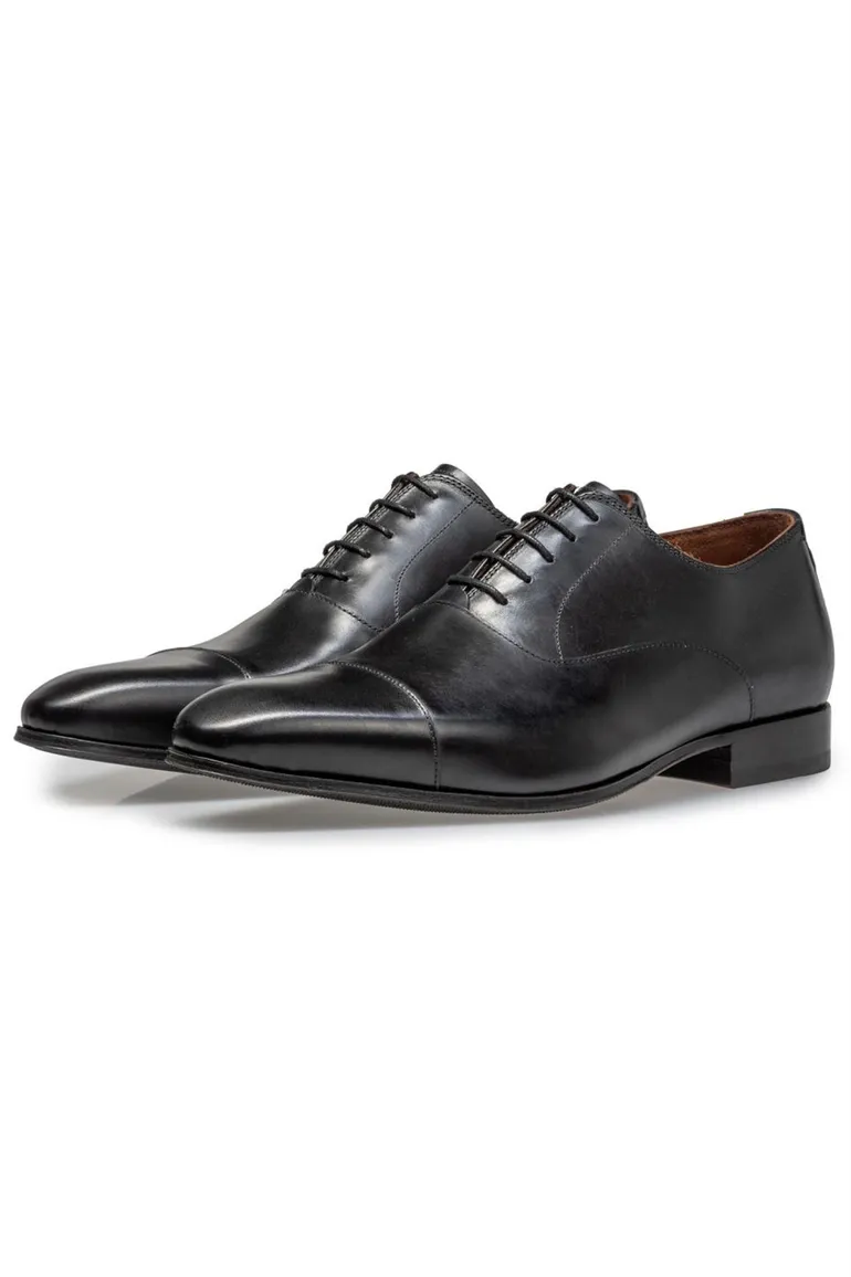Floris Dressed zwart leer heren veterschoen