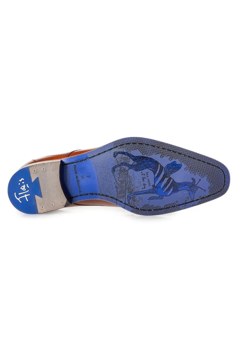 Floris van Bommel lage veterschoen blauwe veters