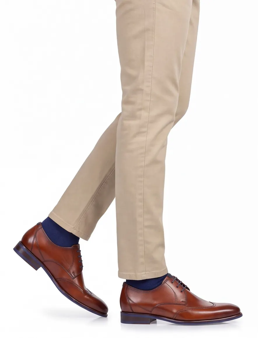 Floris van Bommel lage veterschoen blauwe veters