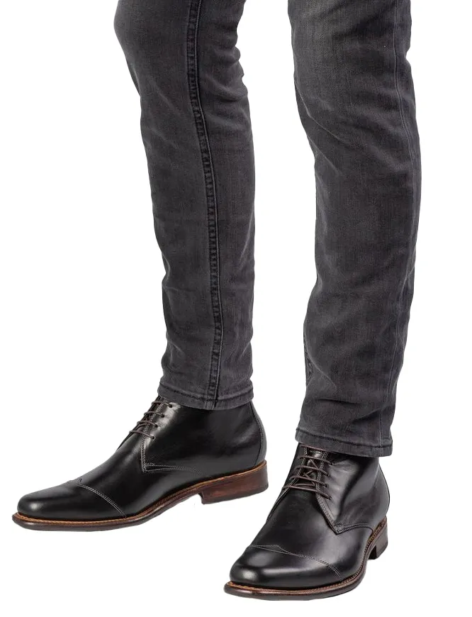 Floris van Bommel nette veterschoenen zwart effen kalfsleer