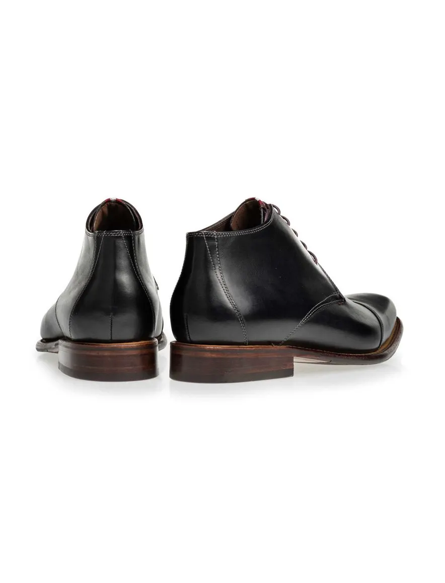 Floris van Bommel nette veterschoenen zwart effen kalfsleer