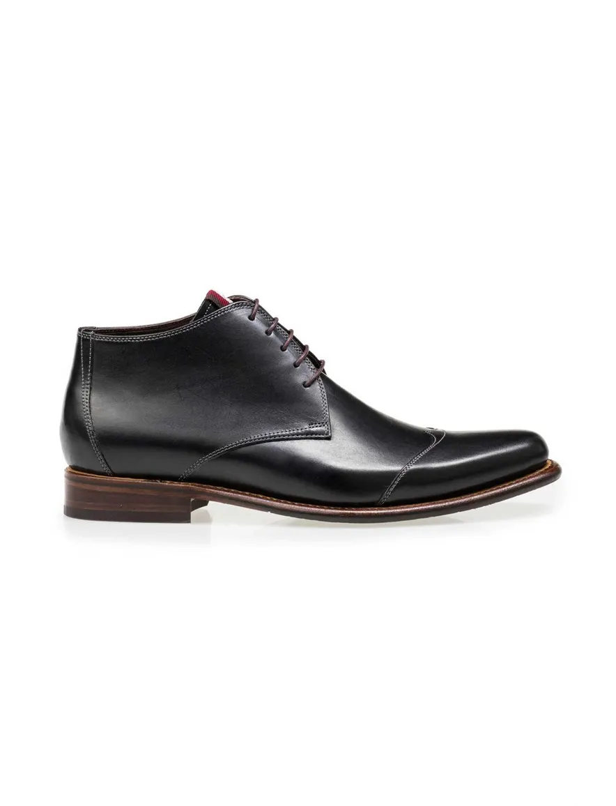 Floris van Bommel nette veterschoenen zwart effen kalfsleer