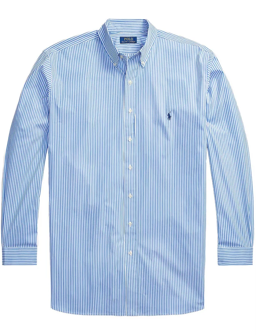 Polo Ralph Lauren overhemd blauw Big & Tall stretch