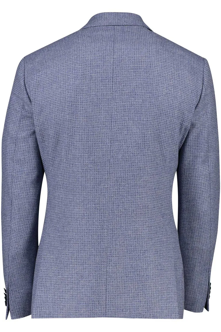 Dressler lichtblauw colbert steekzakken shaped fit wol