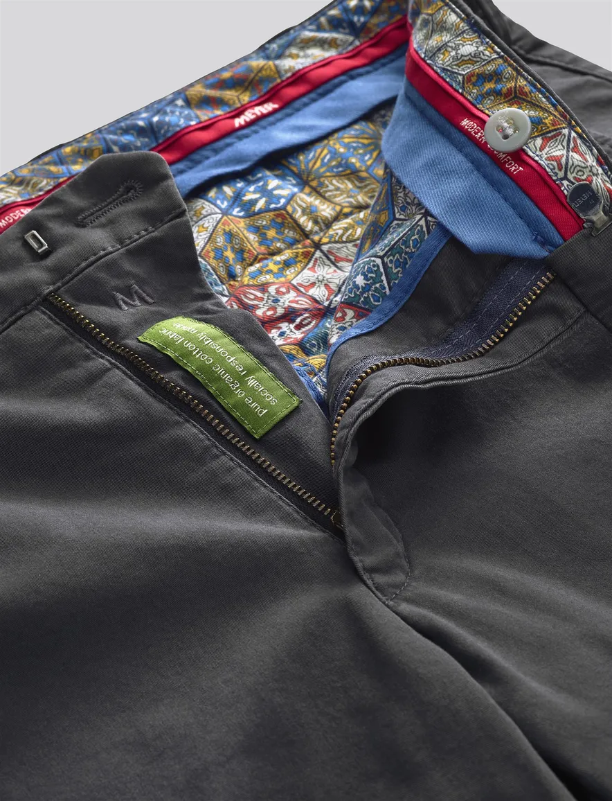 Meyer katoenen broek Roma grijs katoen normale fit