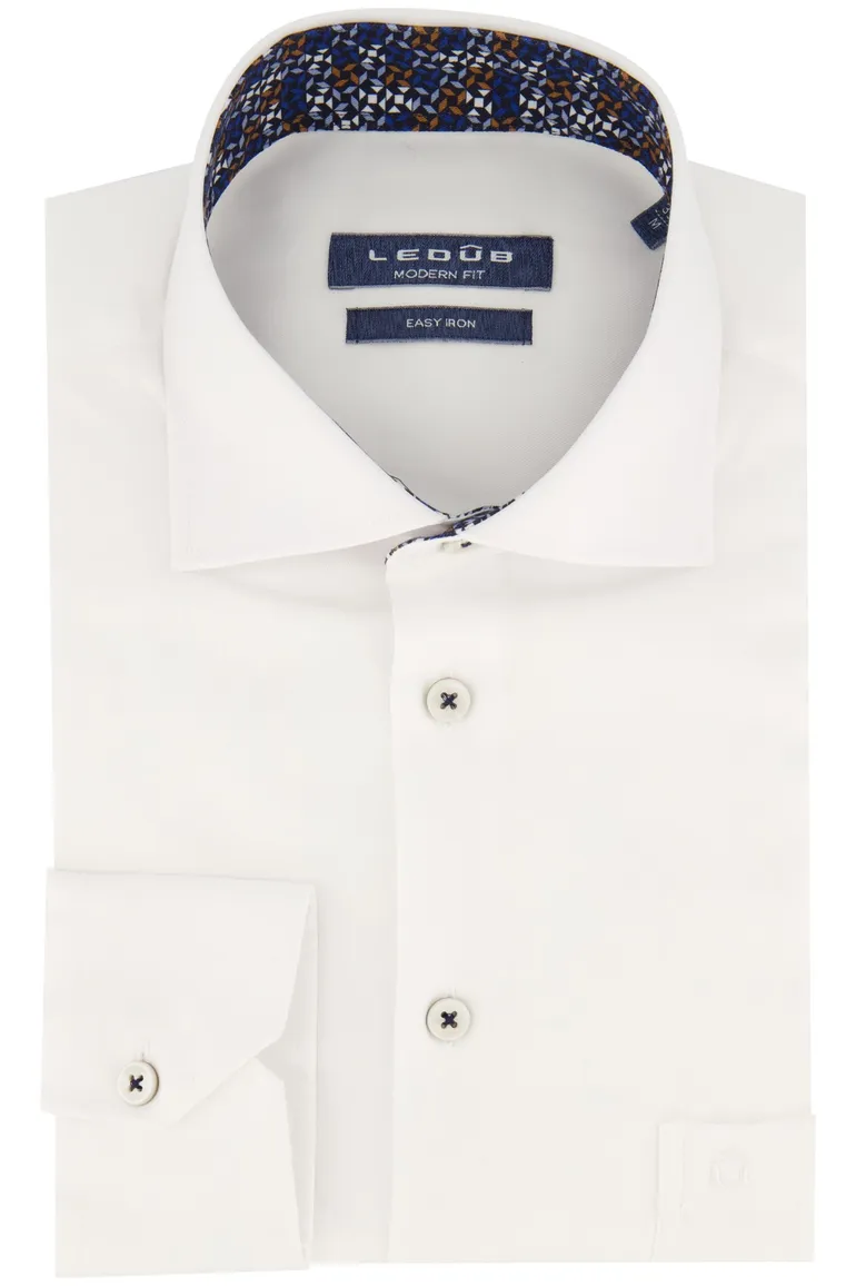 Ledub Overhemd wit modern fit