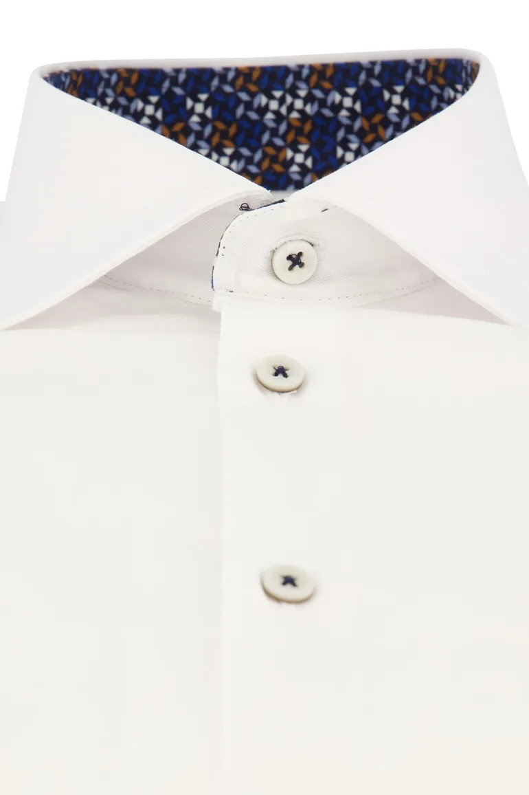 Ledub Overhemd wit modern fit