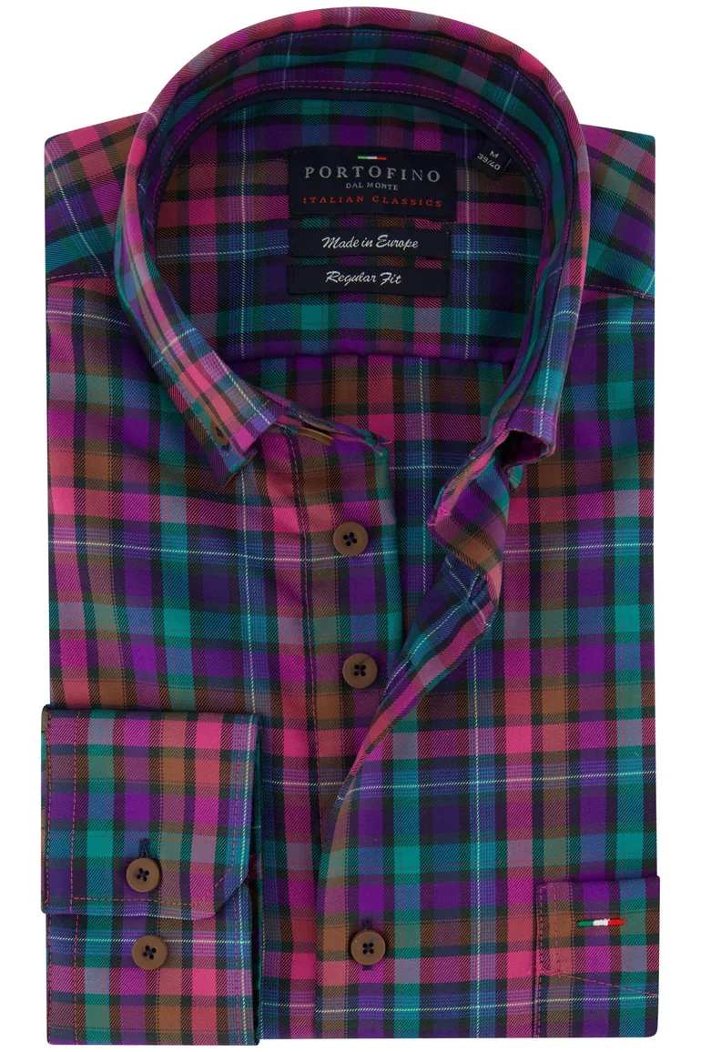 Portofino overhemd multicolor regular fit