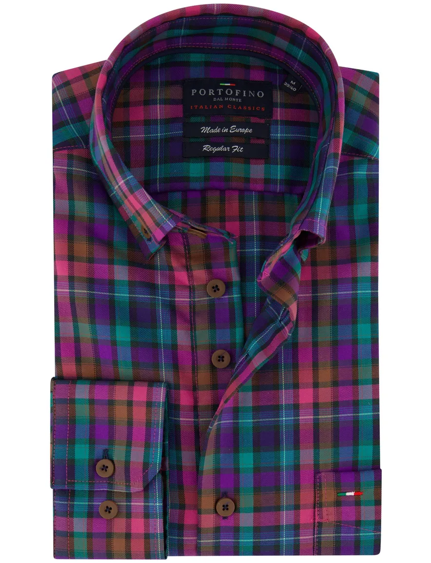 Portofino overhemd multicolor regular fit