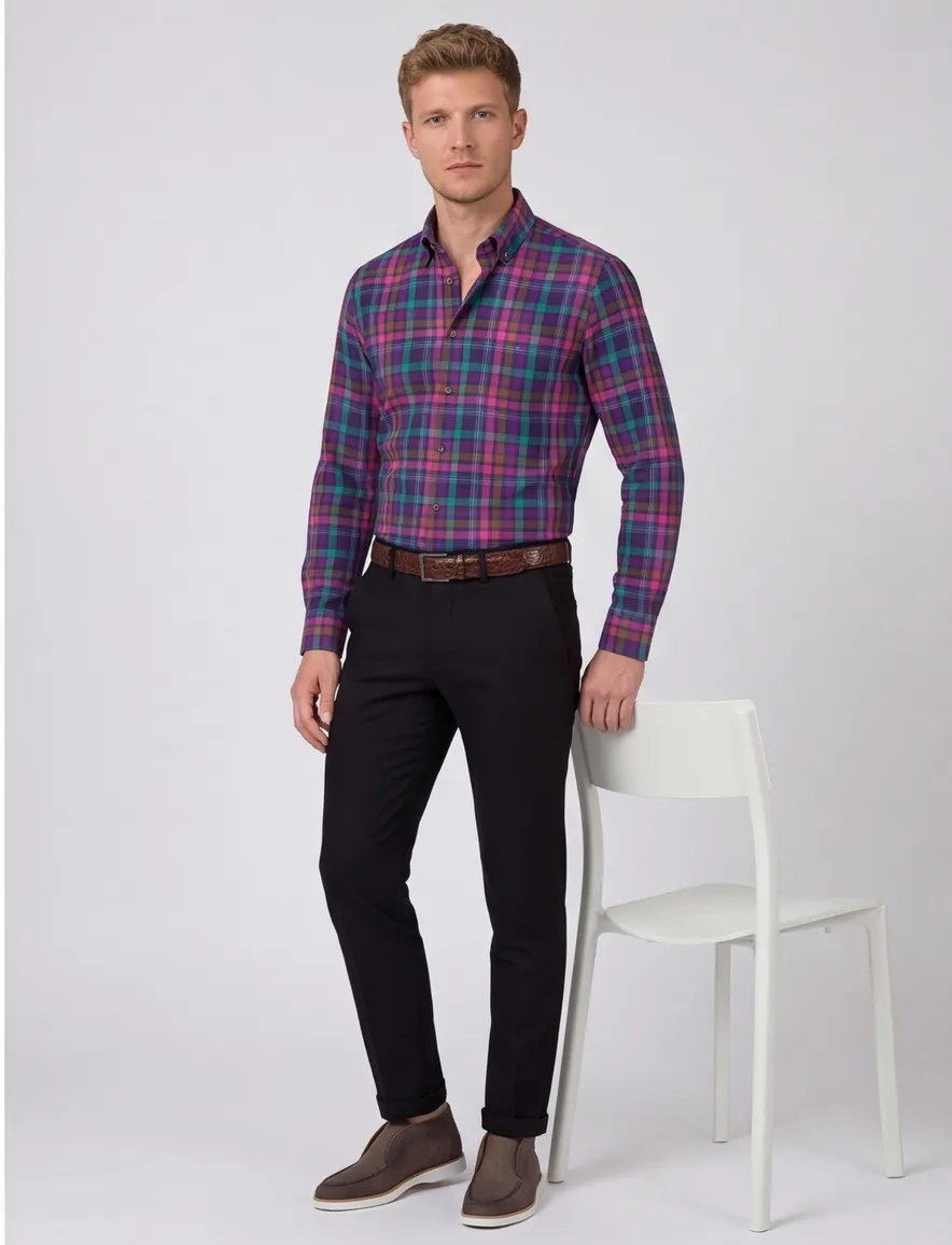 Portofino overhemd multicolor regular fit