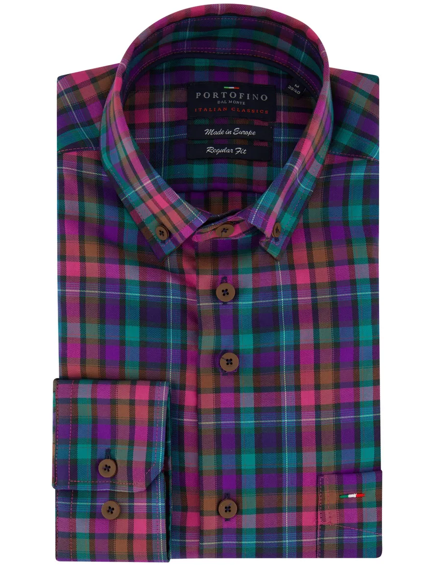 Portofino overhemd multicolor regular fit
