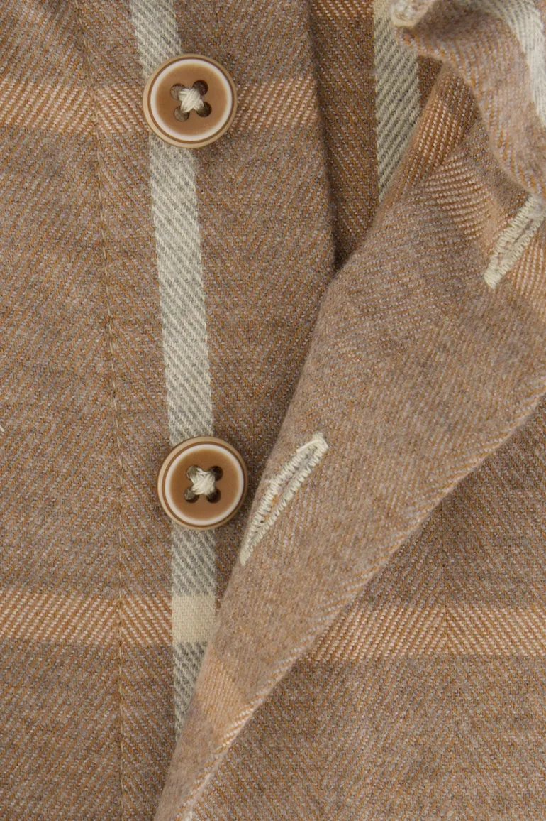 Portofino overhemd beige regular fit