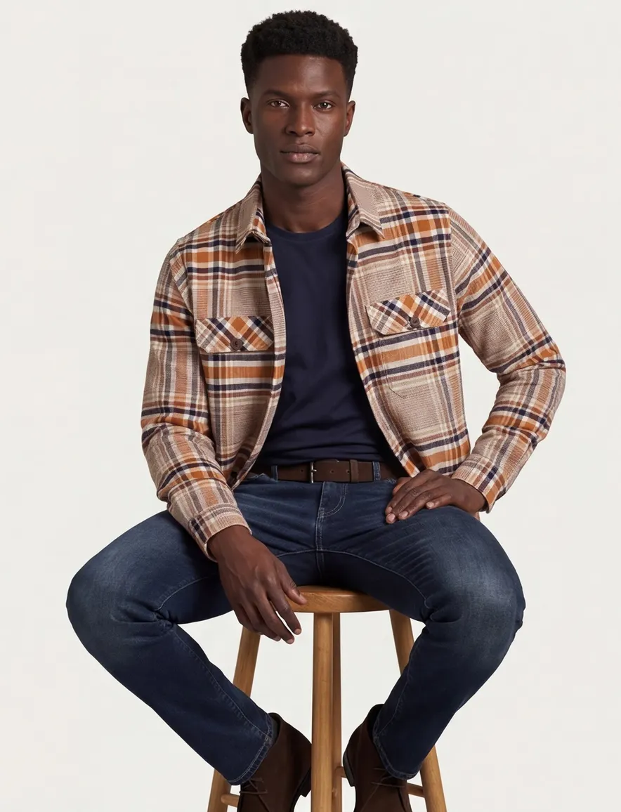 Portofino Regular Fit Overshirt oranje