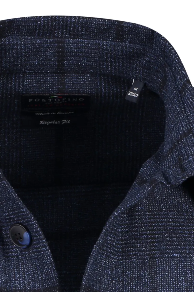 Portofino overshirt donkerblauw regular fit