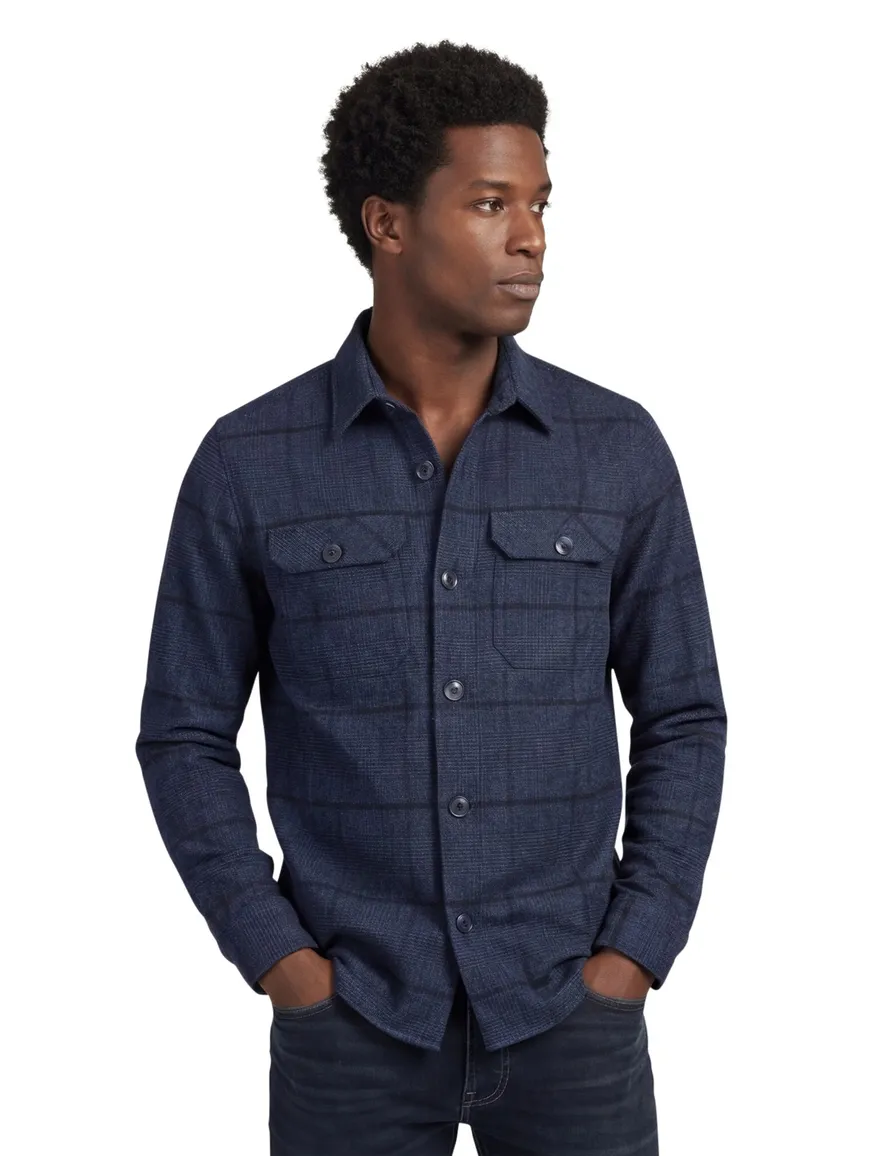 Portofino overshirt donkerblauw regular fit