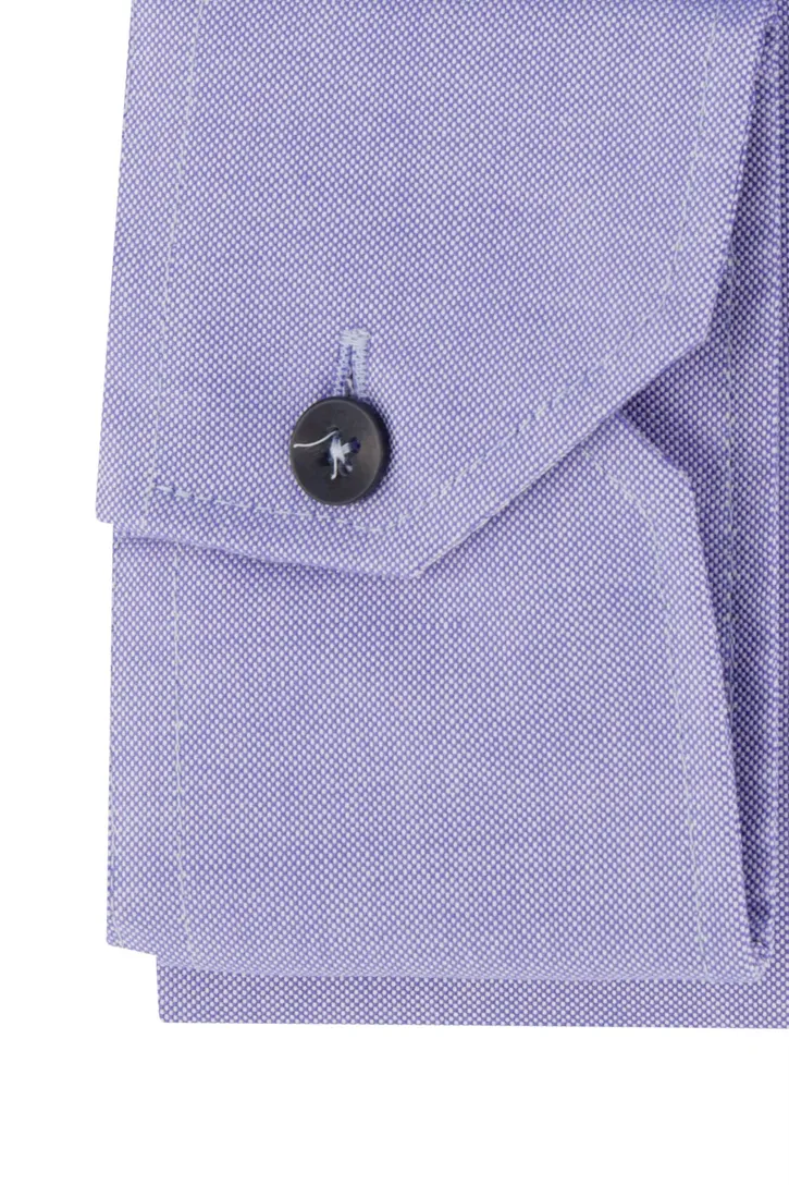 Ledub overhemd blauw modern fit borstzak