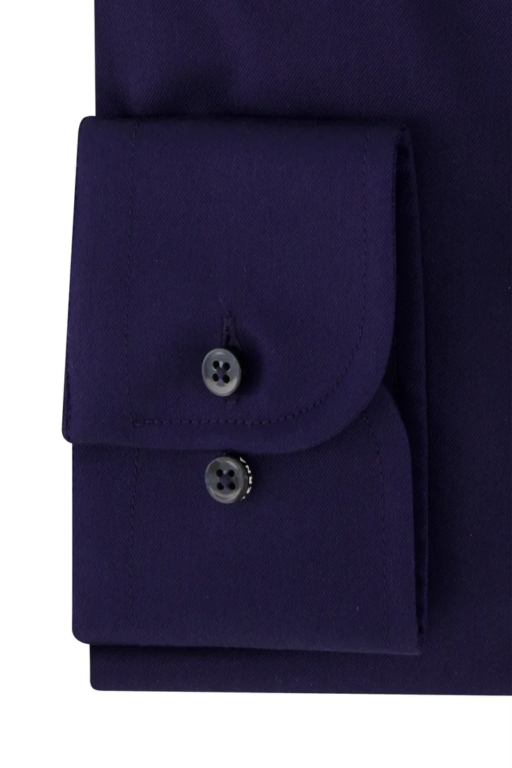 Eterna comfort fit overhemd donkerblauw katoen