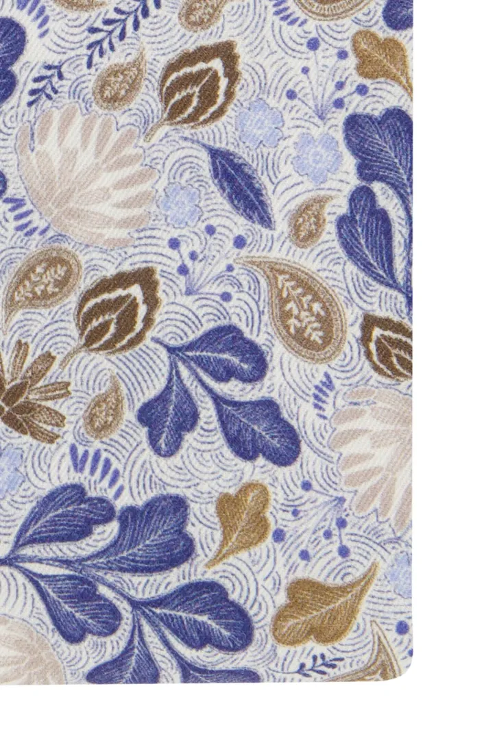 Eterna overhemd Comfort Fit blauw geprint katoen
