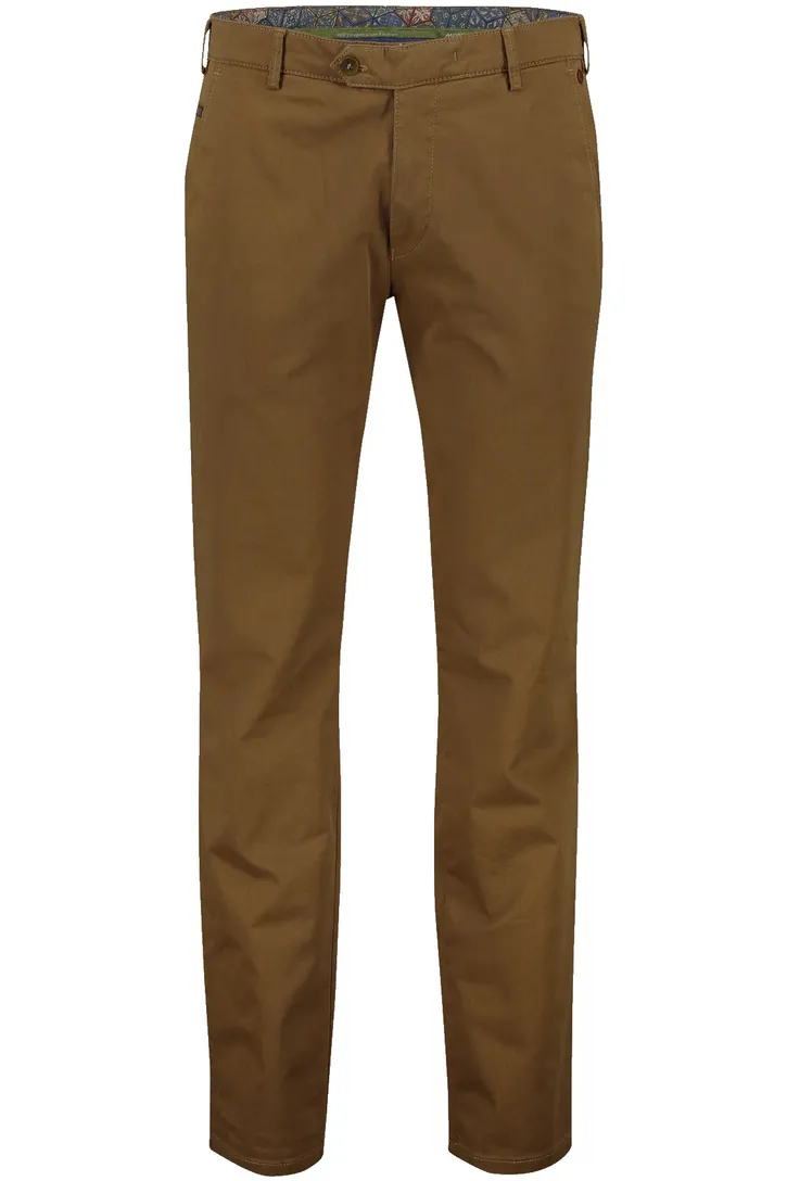 Katoenen Meyer broek Roma regular fit bruin