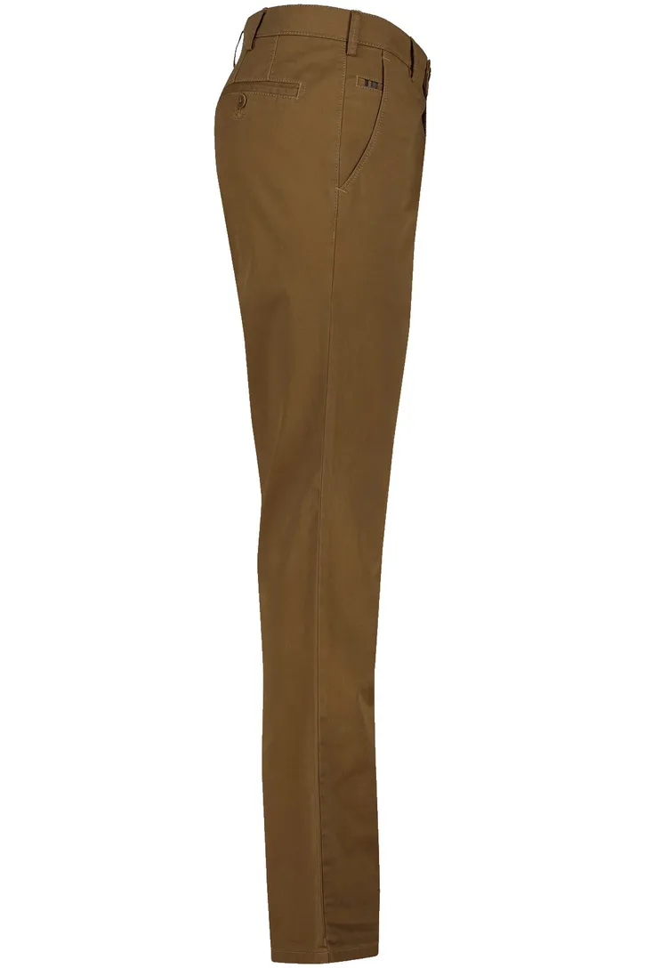Katoenen Meyer broek Roma regular fit bruin