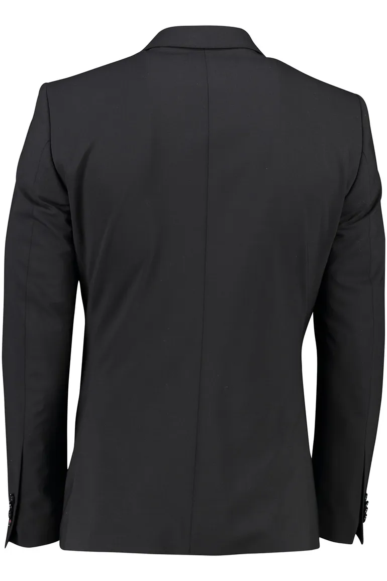 Club of gents colbert zwart flex slim fit