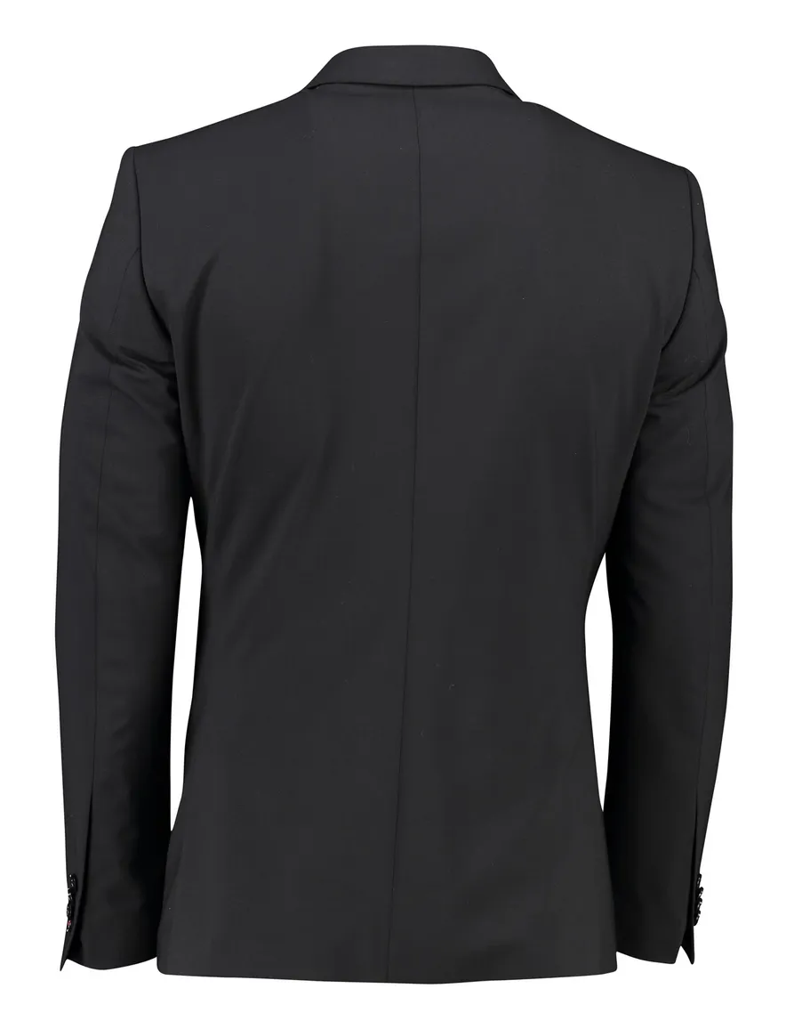 Club of gents colbert zwart flex slim fit