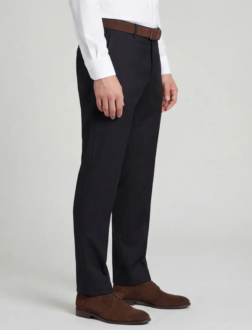 Club of Gents slim fit pantalon zwart effen