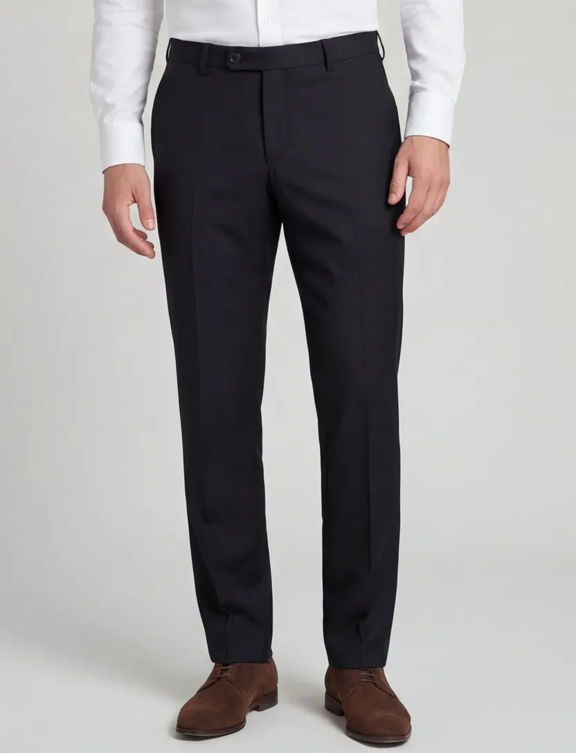 Club of Gents slim fit pantalon zwart effen