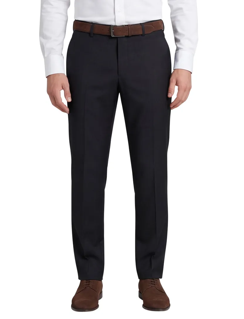Club of Gents slim fit pantalon zwart effen