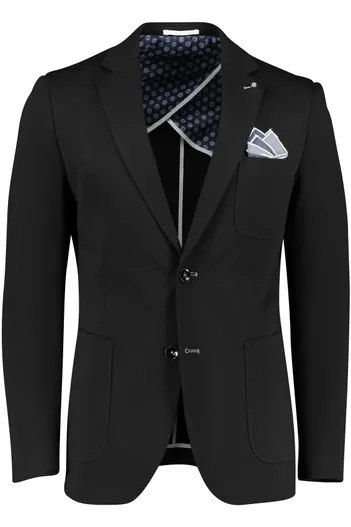 Blue Industry Blue Industry colbert mix & match zwart effen slim fit met borstzak