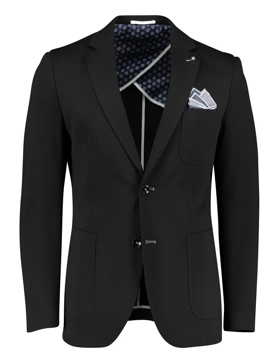 Blue Industry colbert zwart effen