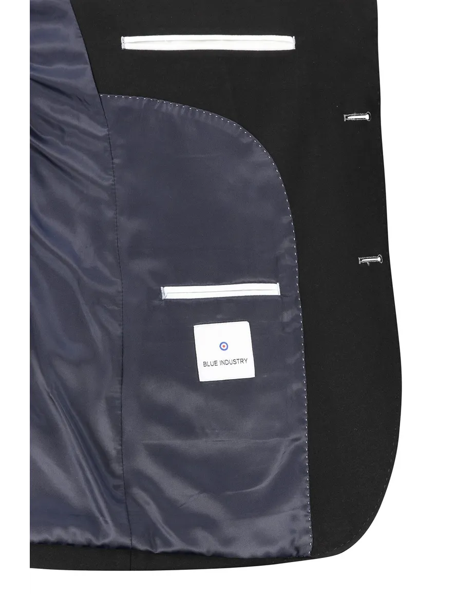 Blue Industry colbert zwart effen