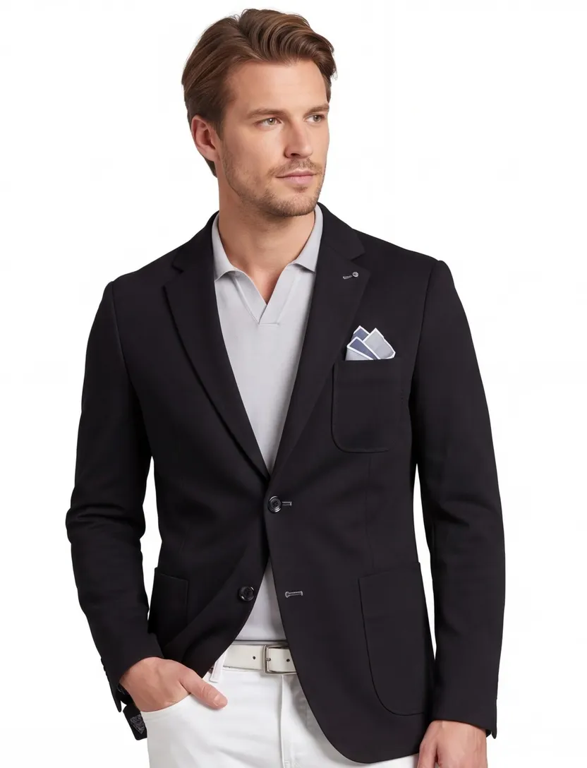 Blue Industry colbert mix & match zwart effen slim fit met borstzak