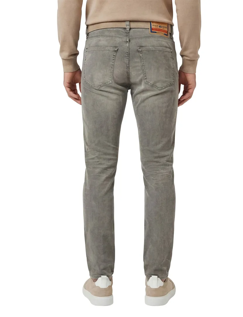 Diesel jeans D-strukt grijs effen denim normale fit