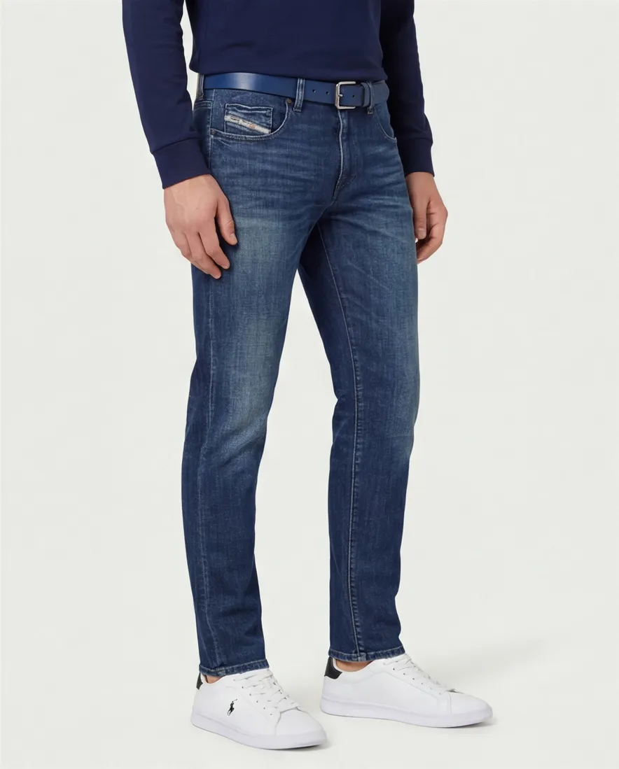 Diesel jeans D-strukt donkerblauw effen denim